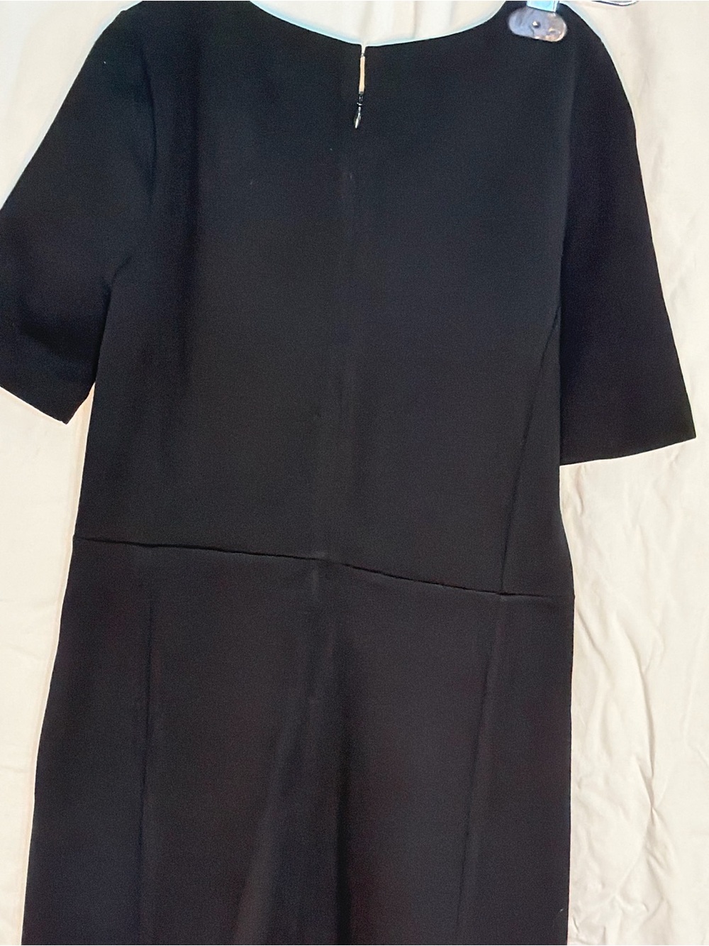 J. Crew Black Midi Sheath Dress with Short Sleeves - Picture 4 of 7